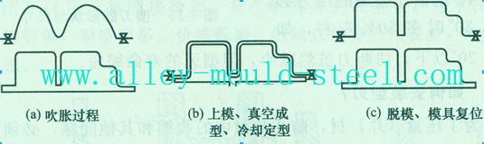 预吹凸模真空成型图